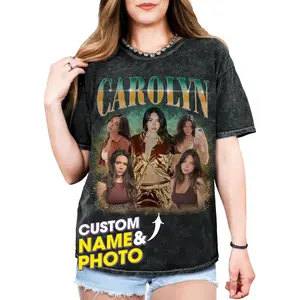 Custom Shirts for Boyfriend Custom Girlfriend Shirt Face Tshirt Vintage Graphic Shirt Gift Idea Birthday Summer Casual Short-Sleeved Customized retro T-shirt, Large size S-5XL