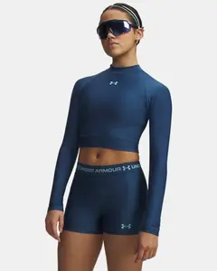 Under Armour HeatGear® Women's Crop Mock Long Sleeve