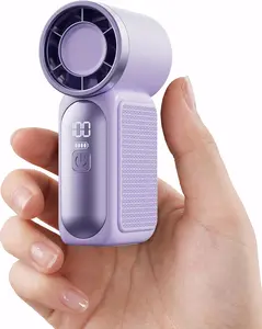 Portable refrigeration handheld turbo fan,  digital display, USB charging, mini handheld personal fan.Suitable for travel, indoor use, and office desk usage