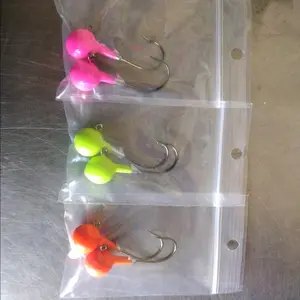 Pack of five , 1/32 - 1/2oz powder coated jig heads.  shanked with a barb keeper for soft plastics