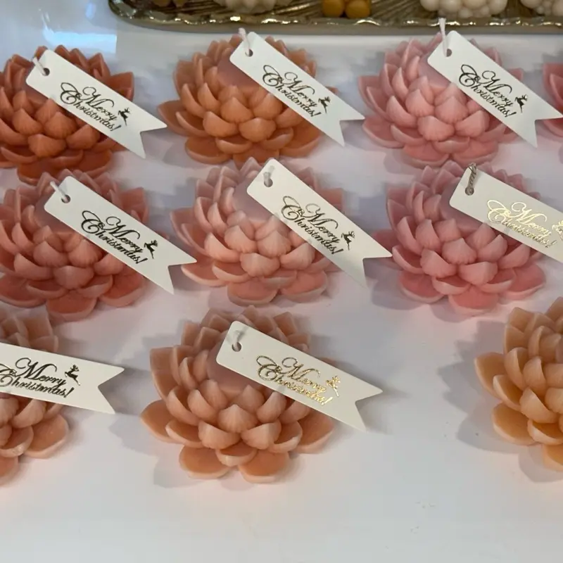 Handcrafted Lotus Flower Candle | Premium Wax Art