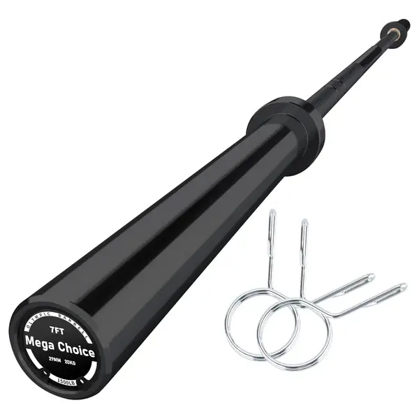 [FLASH SALE] Garvee 7FT Barbell Bar - 1500LB Capacity Barbell with 29mm Shaft, 2" Sleeves, Needle Bearings & Diamond Knurling for Weightlifting, Bench Press & Power Training
