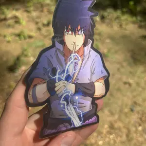 Purple Lightning Ninja 3D sticker decal