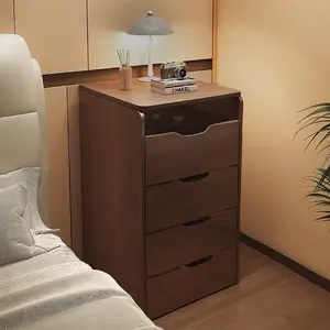 ARCH (60cm) 3 in 1 Vanity Desk with Plip Top Mirror, Small Make Up Vanity Set with Visible Glass Desktop, Compact Makeup Vanity with 3 Drawers, Dressing Table for Bedroom (Walnut Color)