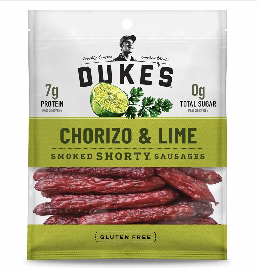 Duke's Pork Chorizo & Lime Smoked Shorty Sausages, 5 oz.
