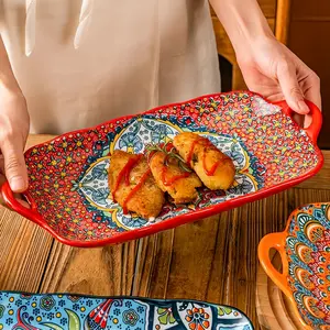 Fish Shaped Ceramic Plate, 1 Count Modern Style Exquisite Durable Multi-purpose Serving Salad Plate, Heat-resistant Dishwasher Safe Plate for Home Kitchen