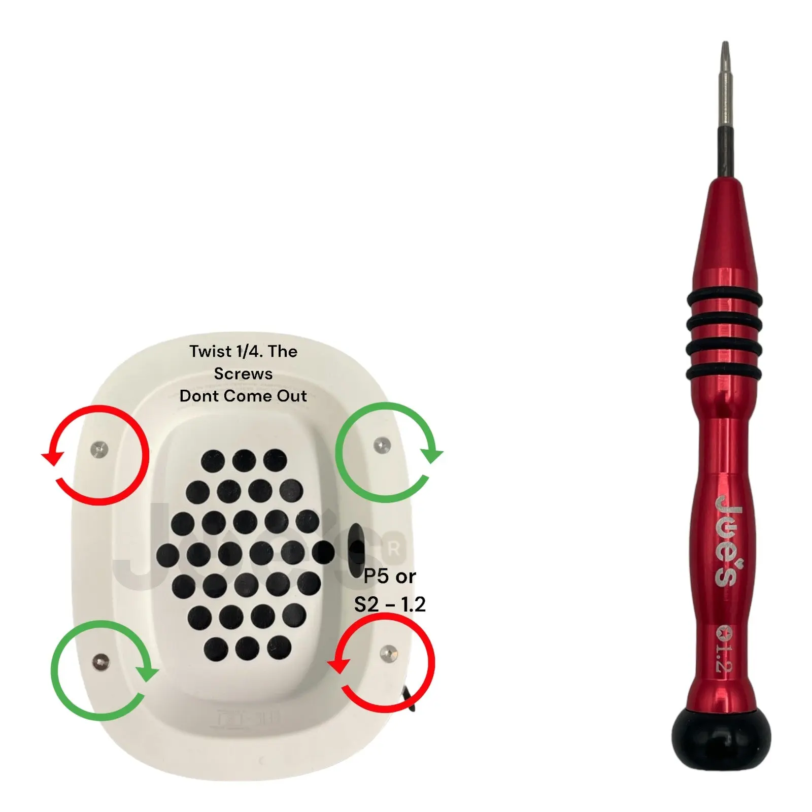 Pentalobe (P5) 1.2mm 5-Point Head Metal Handle Single Screwdriver - Precision Repair Tool for AirPods Max Electronics