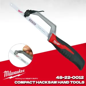 MILWAUKEE 48-22-0012 Compact Metal Hand Hacksaw Adjustable Hacksaw Milwaukee Hand Tools