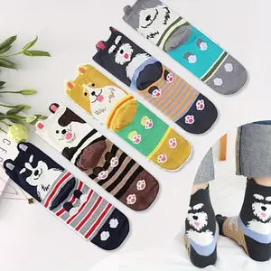 5 Pairs Women’s Cute Funny Dog Design Crew Socks – Colorful Animal Patterns, Soft & Comfortable, Perfect for Casual Wear or Gifts, Cute Socks