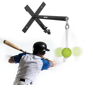 Hikeen Portable Baseball Swing Trainer with Auto Reset Tethered Ball - Baseball/Softball Hitting Trainer for Solo Batting Practice, Easy Fence Mount Setup for All Ages