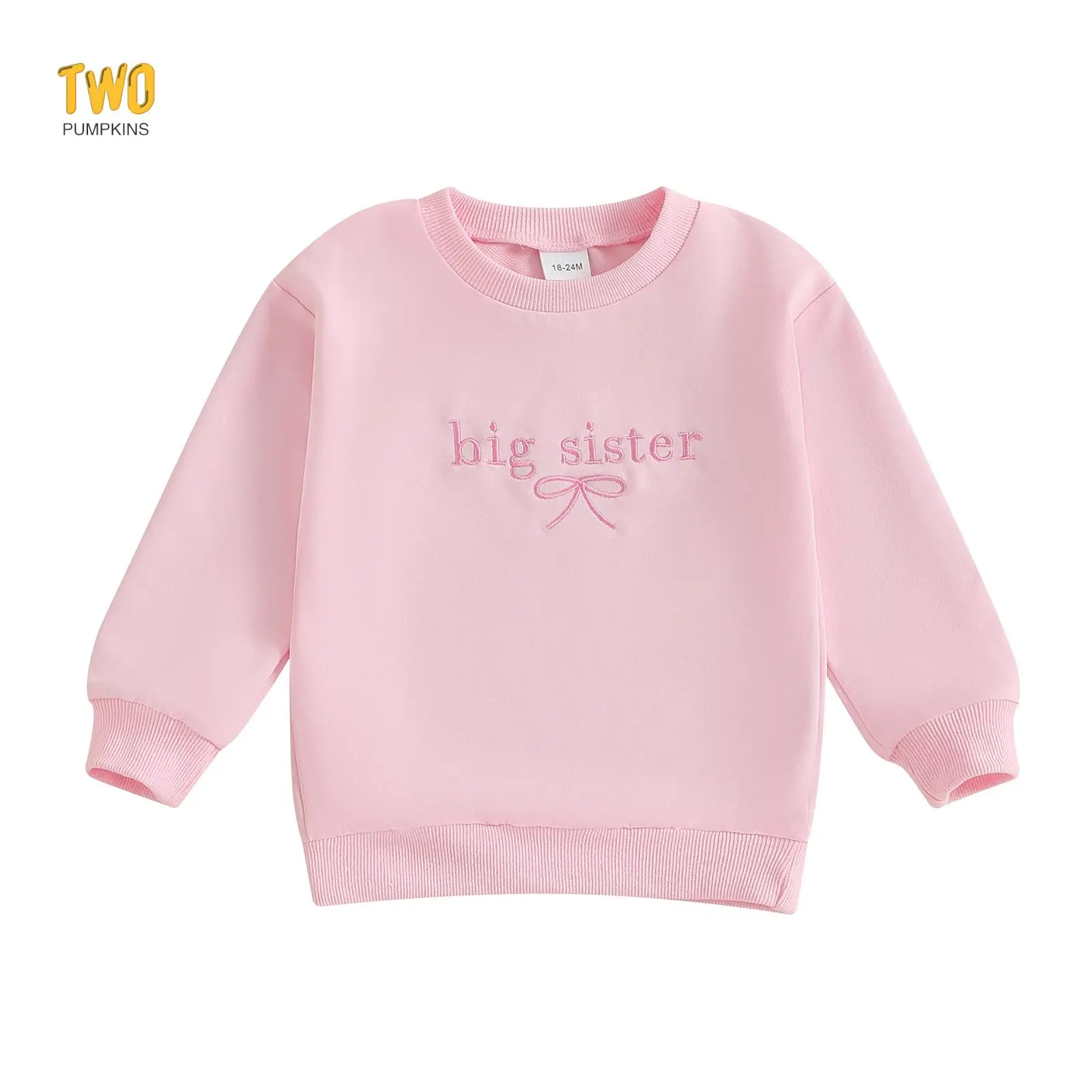 Sister Matching Outfit Newborn Baby Girl Long Sleeve Soft Cotton Romper Toddler Girl Pullover Sweatshirt Top For Fall Winter