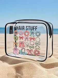 Large Capacity PVC Travel Organizer Bag, Zipper Closure, Lightweight Fade-Resistant, Tsa-Approved, Easy to Wipe Clean, Suitable for Women/girls, Travel Organization Pouch