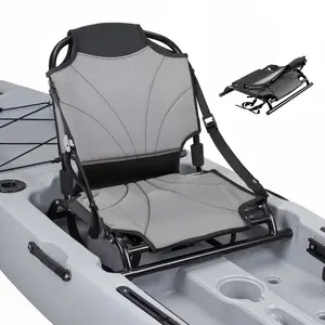 summervibes VEVOR Kayak Seat, 1 Pack 1.3 Raised Height, Universal Foldable Canoe Seat with Adjustable Back Support, Adjustable Straps, and Aluminum Alloy Frame for Sit-on-Top/Fishing/Inflatable Kayaks Canoes,
