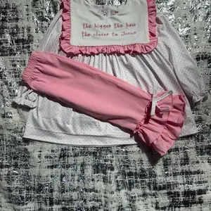 The bigger the bow the closer to Jesus pant set