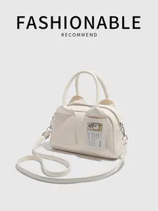 New Kpop Crossbody Bag for Women, Small Capacity Boston Pillow Backpack, Casual Single Shoulder Bag, Casual Trendy Bag, Random Print Design