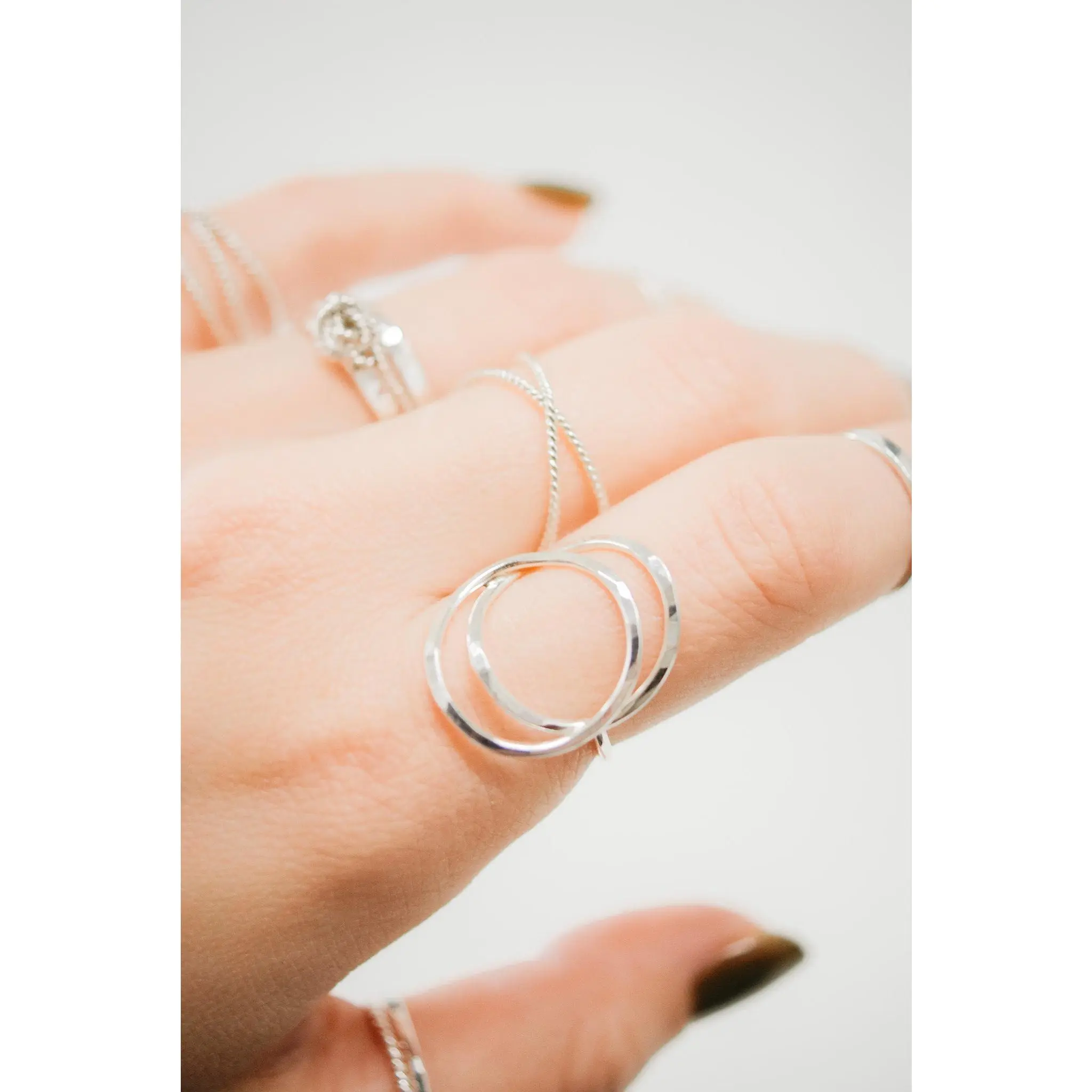 Eclipse Ring, Sterling Silver