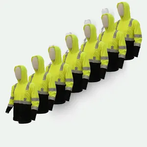 7 Pack Long Sleeves Hooded Shirts With Print Reflectors