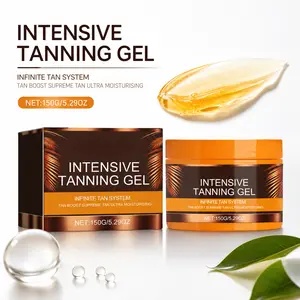 Intensive Tanning Gel - Body Care Self-Tanner for Natural Bronze Wheat Tan, Daily Moisturizing, Smooth Non-Greasy Non-Sticky Summer Essential with Radiant Dewy Glow