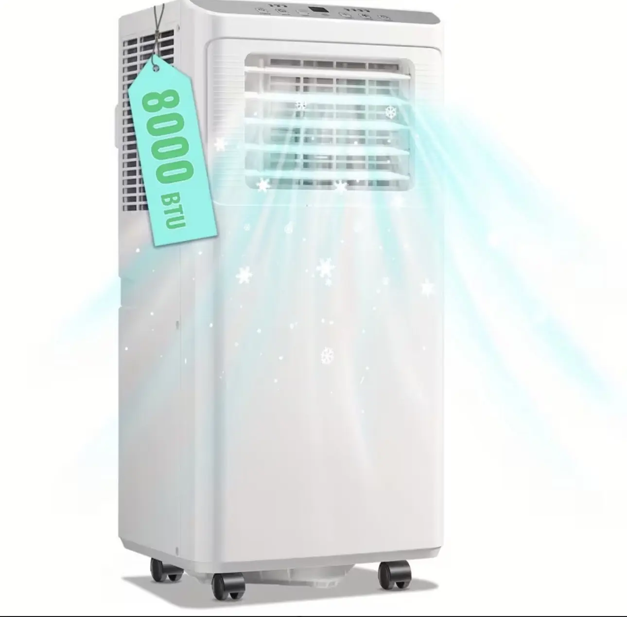 8000 BTU Portable Air Conditioner 3-in-1 Air Cooler w/Dehumidifier & Fan Mode