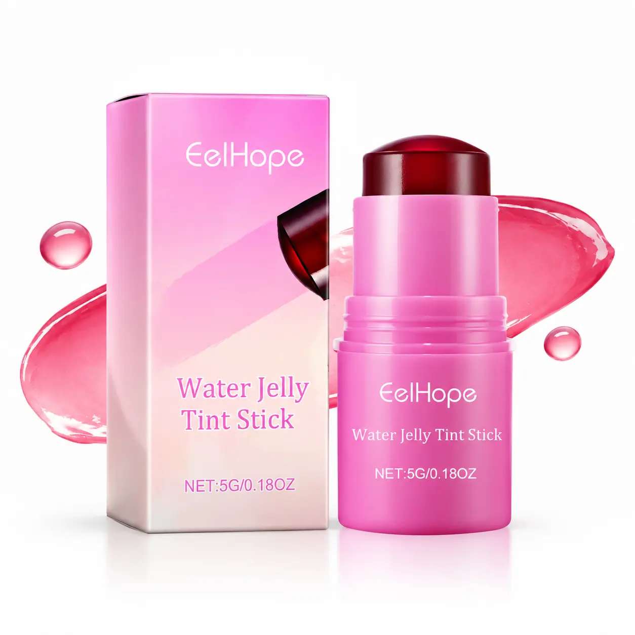 Water Jelly Hydrating Tint Stick (5g) - Lightweight, Compact, Moisturizing, Dewy, Translucent, Long-Lasting, Transfer-Resistant Multi-Use Daily Makeup Stick for Cheeks, Lips, Eyes (Blendable Lip Tint, Blush, Lipgloss Alternative), Mild