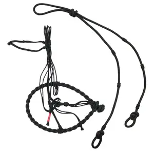 Charros Original Black Bosal/Rienda Set