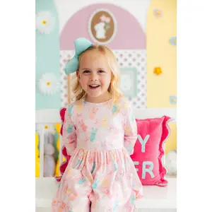 Preppy Peeps 3/4 Sleeve Pocket Twirl Dress