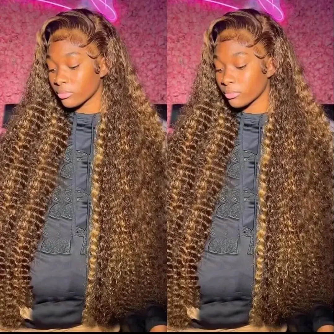 Curly Highlight Lace Frontal Wig