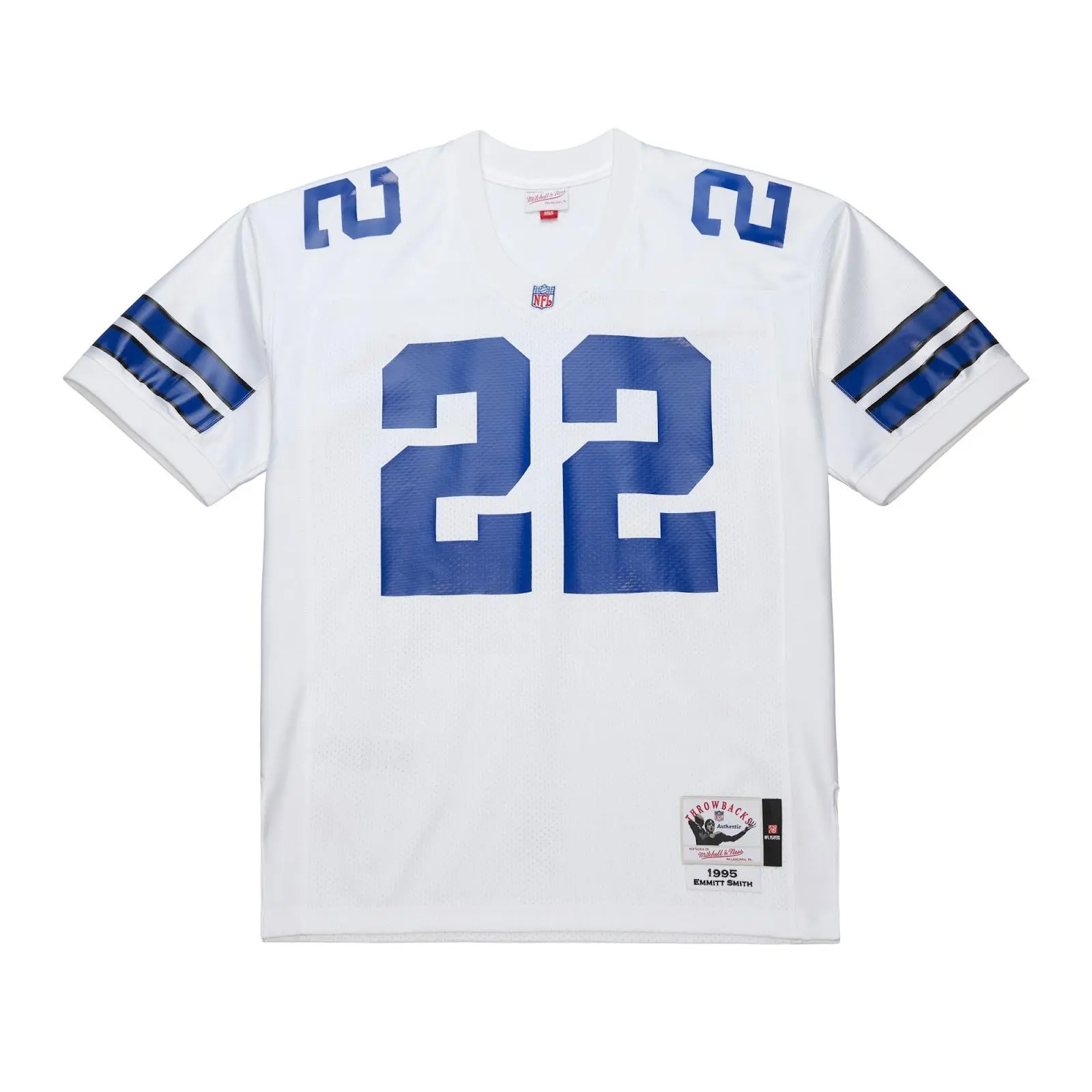 Emmitt Smith Dallas Cowboys 1995 White Authentic Jersey
