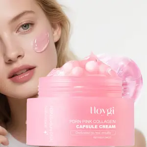 Collagen Moisturizing Capsule Cream, Facial Cream, Face Care Products, Contains Capsules, Niacinamide & Hyaluronic Acid, Hydrating Firming Face Gel, Gentle Formula, Fall Winter Skincare