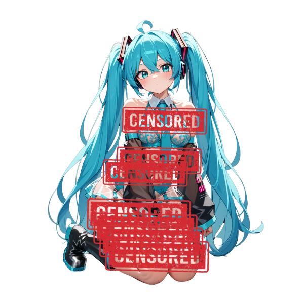 Hatsune Miku Waifu Anime Sticker Car Decal Weatherproof Kiss-cut sticker