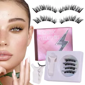 Magnetic Lashes That STAY On! Complete Kit with Applicator  – Glue-Free, Waterproof, Sweatproof, Reusable Natural Look Lashes. Perfect for Beginners, All-Day Wear, Parties, Weddings. 2026 Hot Makeup Set