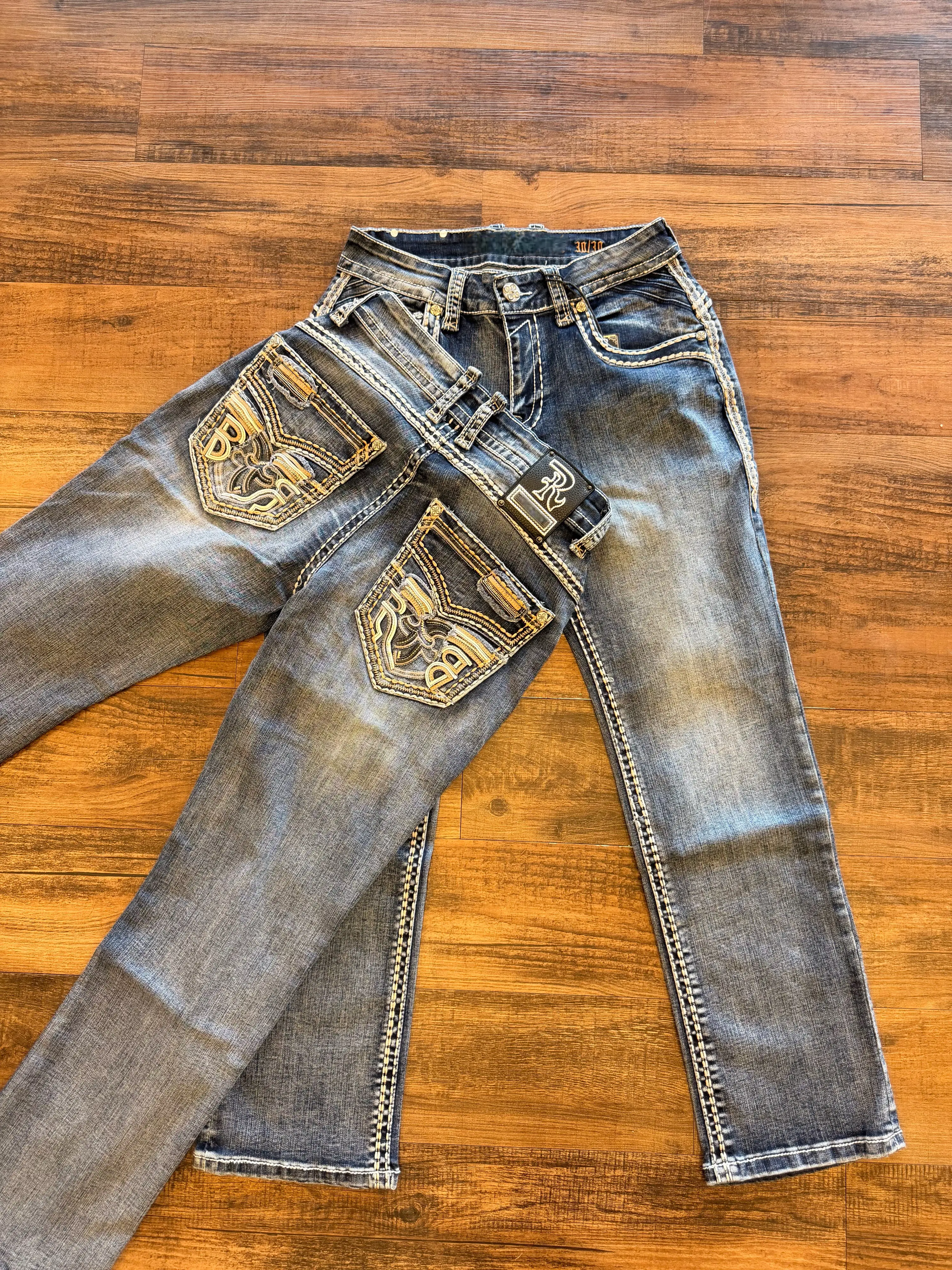 Men's Western Jeans V308 - Light Blue, Menswear, Male Clothing, Country-Inspired Men's Jeans