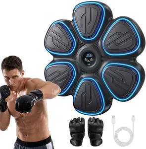 CHANGENOW Music Boxing Machine for Men & Teenagers & Kids, Men & Teenagers & Kids Birthday Gift, Wall Mounted Punching Target with LED Lights & Boxing Gloves, Fun Fitness Equipment for Teen Boys, Indoor Home,Office,Gym Play