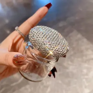 Sparkly Portable Airtight Glass Jar | Leak Proof Sparkly Storage Container | Kitchen Accessories
