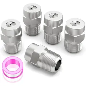 40  Surface Cleaner Tips, 1/4 Inch NPT Male, 2.5 Orifice, 4000 PSI Threaded Spray Nozzles, Replacement for Water , Water Broom and Surface Cleaner (5-Pack)