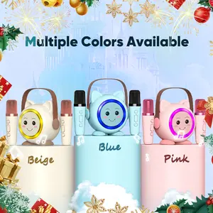 【100% Original】 Mini Karaoke Bluetooth Speaker｜Powerful Bass｜Premium Microphone Set｜Portable KTV System|Christmas Gift
