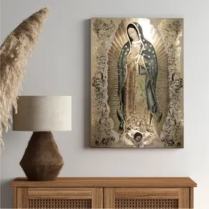 Virgin Mary Pattern Unframed Canvas Wall Art Painting - Perfect Decor for Home's Living Room and Bedroom Kitchen Print