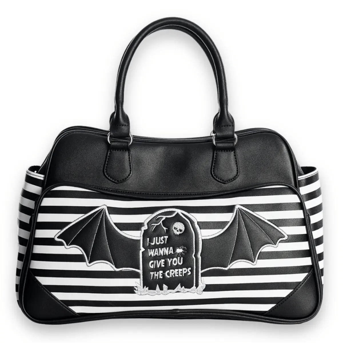 Just want to give you the creeps striped handbag & crossbody bag