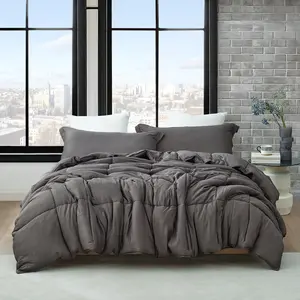 In The Thick of It - Coma Inducer Oversized Comforter Set - Coal Smoke