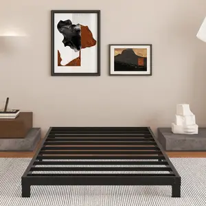 5 Inch Low Bed Frame , Heavy Duty  Bed Frames Low Profile, No Box Spring Needed, Easy Assembly, Noise Free, Black