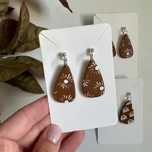 Polymer Clay Sun Earrings