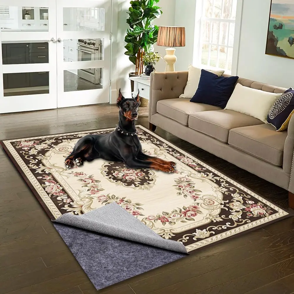 Waterproof Non-Slip Rug Pad 5x7 for Large Area Rugs Durable Felt Floor Protection pad for All Floors, Suitable for Cutting. Rug Pads Keep Rugs in Place and Provide Cushioning