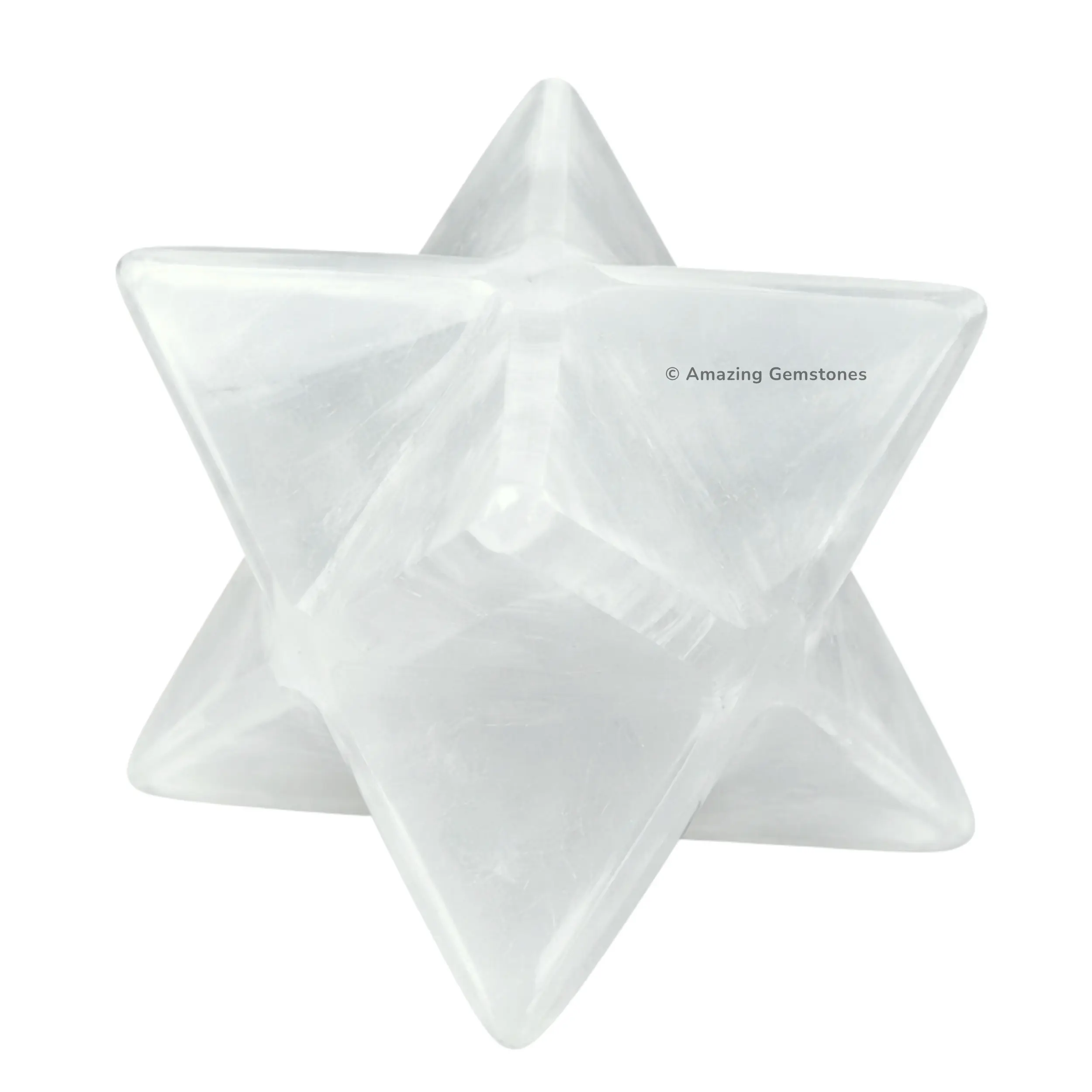 Amazing Gemstone Merkaba Crystal Star - 1.5 inch (35-40mm) Energetic Tetrahedron Natural Crystal Decoration, Healing Stone for Meditation & Spiritual Growth