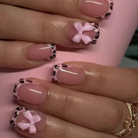 CurvLife Leopard Print Press-On Nails Collection – 30PCS, Trendy Animal Print Fake Nails for Women and Girls, Pink Black Brown Leopard, Glossy Finish, Cute & Chic Designs, Perfect for Party, Date Night & Everyday Wear, DIY Salon Quality Nails at Home