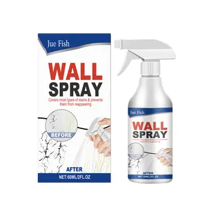 Jue-Fish Wall Direct Spray Paint for Household Repair - 60ml/2FL.OZ - Health-Friendly Formula - Covers Stains & Peeling Walls - Indoor Renovation - Cellulose & Calcium Powder - Benzene & Formaldehyde Free
