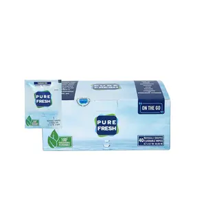 Wipes: Flushable, individually wrapped wipes for travel.40 on-the-go singles