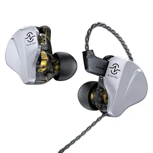 CCZ BC04 Pro in-ear Monitor Headphones, DD & BA Hi-res Studio Earphones, Hybrid Wired Earbuds, Noise Cancelling Earbuds, Ergonomic Design Wired Earbuds for Musicians, Audiophiles, Stage, Electronic