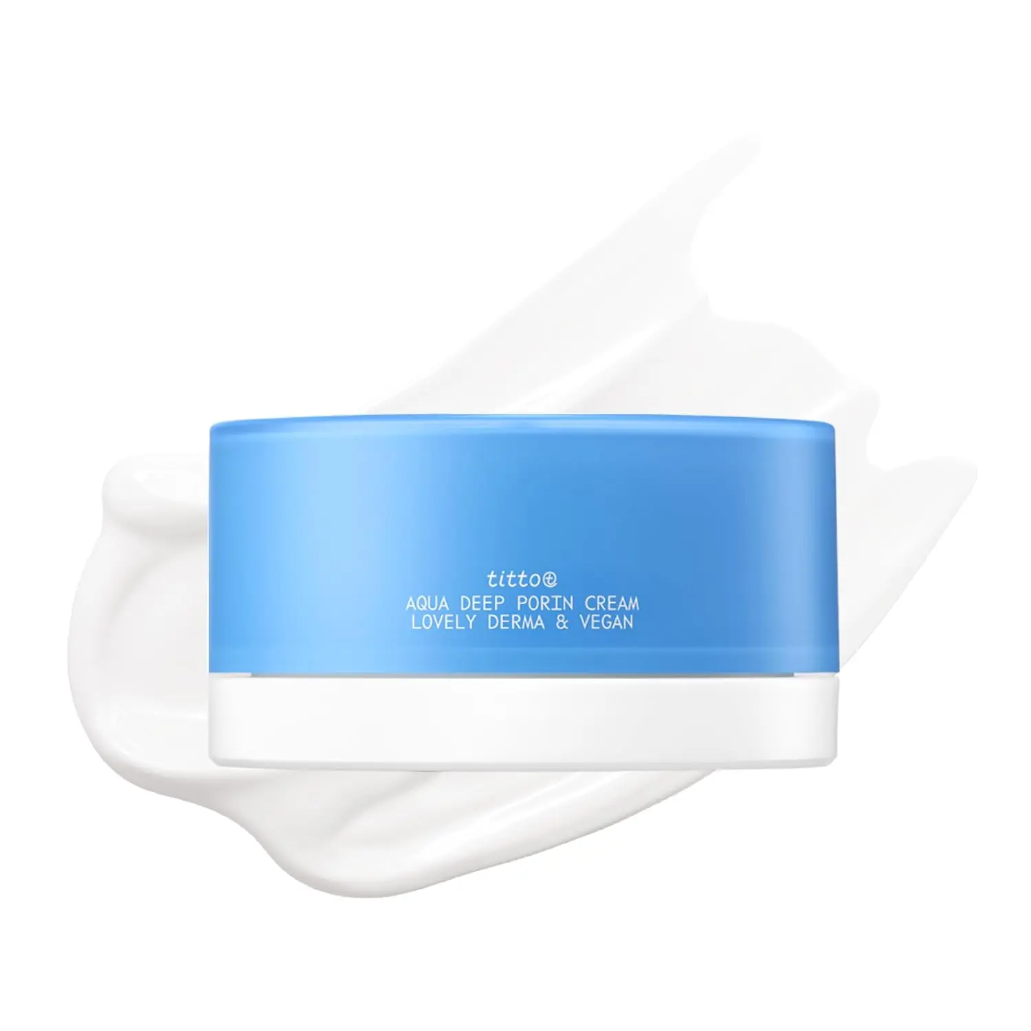 titto Aqua Deep Porin Cream, Korean Face Cream with Hyaluronic Acid, Ceramide & Panthenol, Hydrating Daily Moisturizer for Glowing Skin, Skin Barrier Repair, Korean Skincare, 1.69fl.oz/50ml