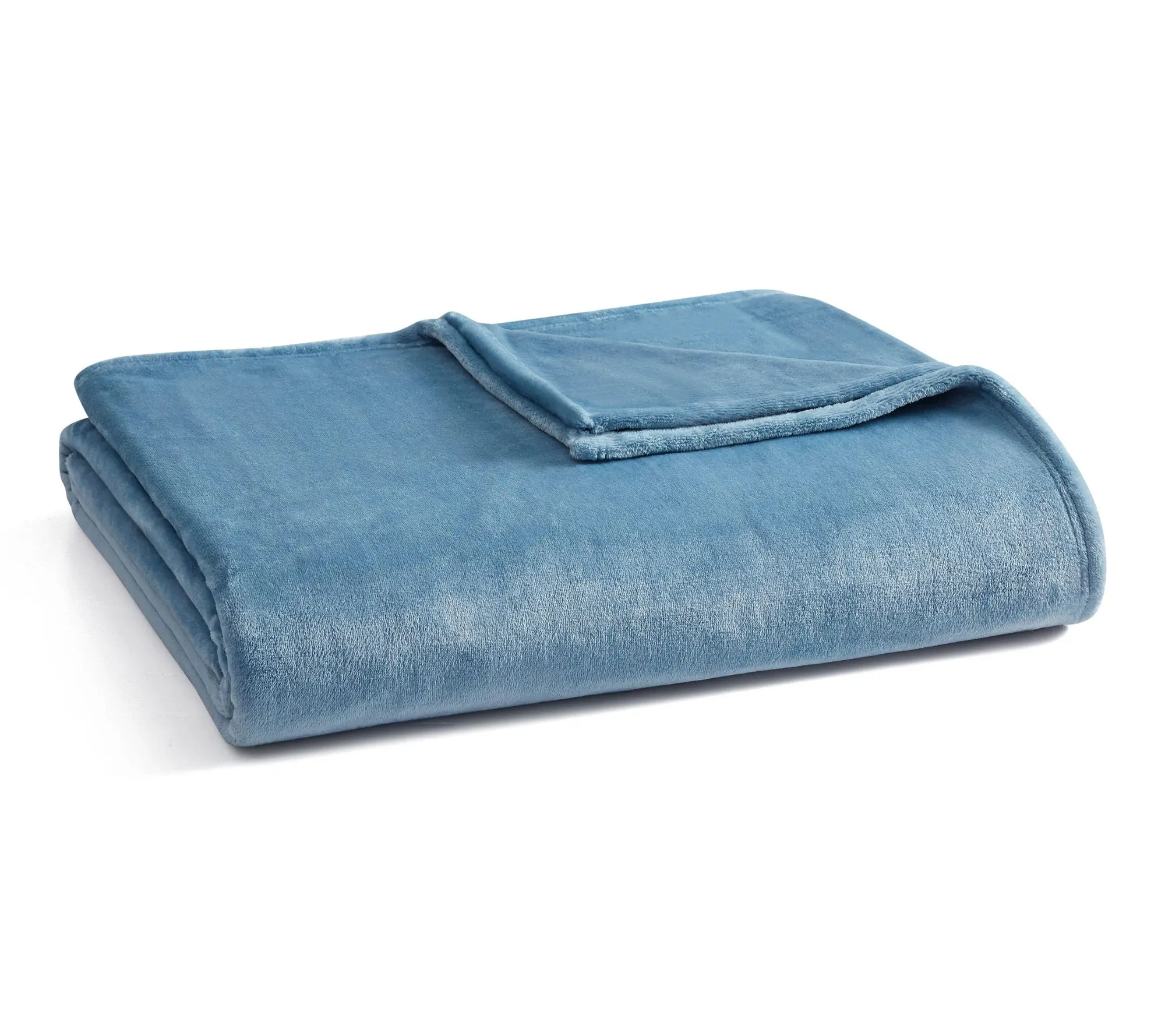 Martha Stewart Bedford Blue Plush Twin Blanket