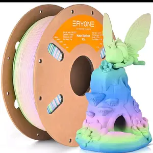 ERYONE Matte Rainbow PLA Filament 1.75mm 1KG Pastel Multicolor 3D Printer Filament